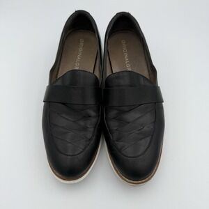 Cole Haan Black Leather Original Grand‎ 15301 Slip On Loafers Size 8B Women's